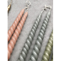 Rustik Lys Swirl kaars Brique